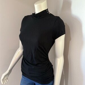 White House Black Market Black Short Sleeve Top